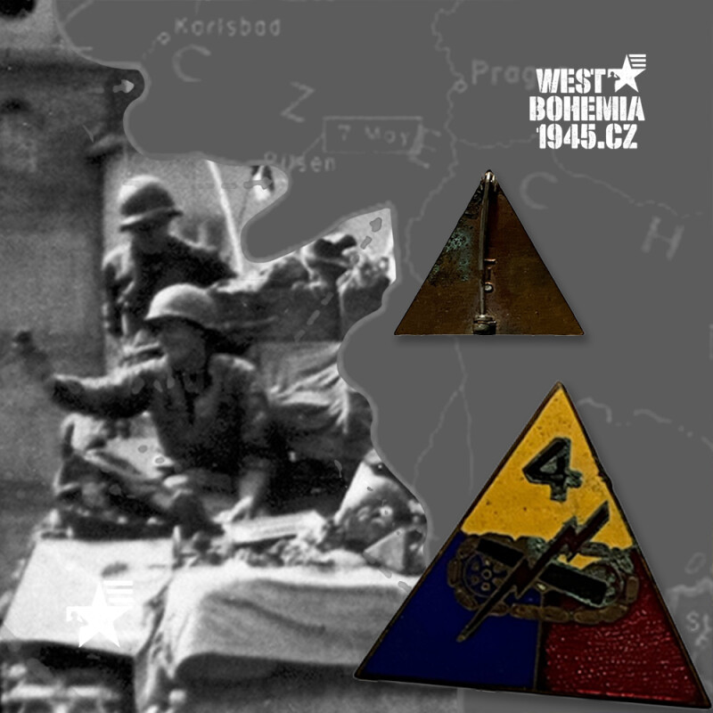 Originální odznak US 4. obrněná divize